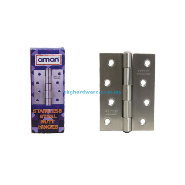 aman_stainless_steel_hinges AMAN Stainless Steel Butt Hinges 4″ (Pair)